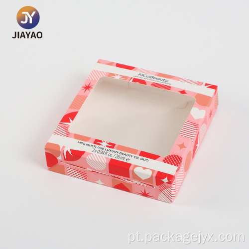 Caixa de janela transparente geométrica rosa